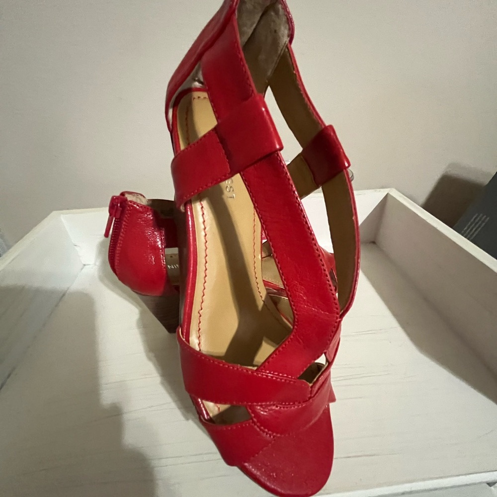 Red Strappy Women's Sandals